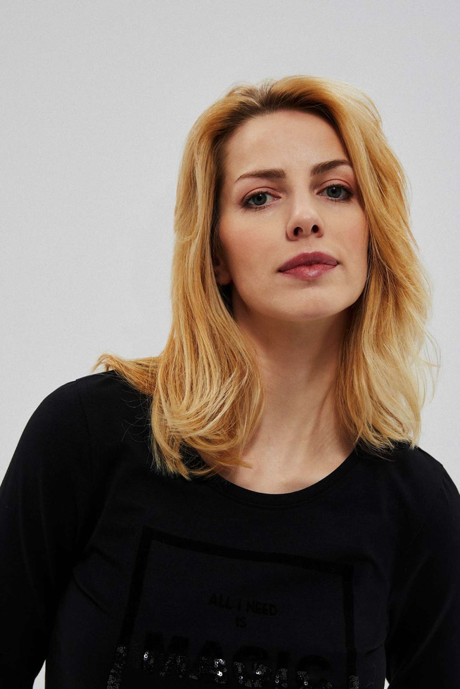 Blouse with an inscription