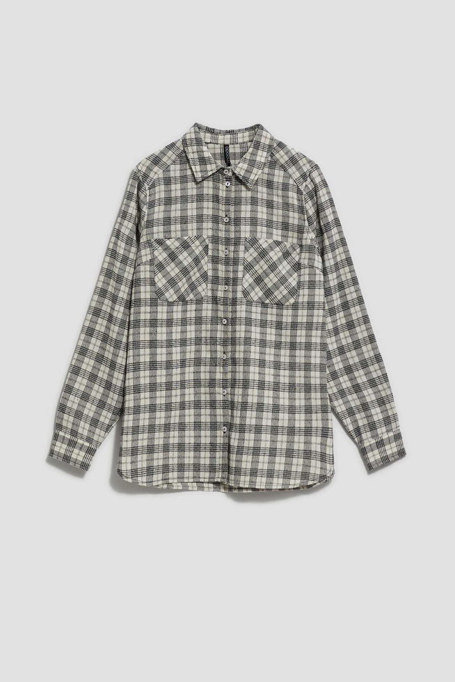 Checkered shirt-set