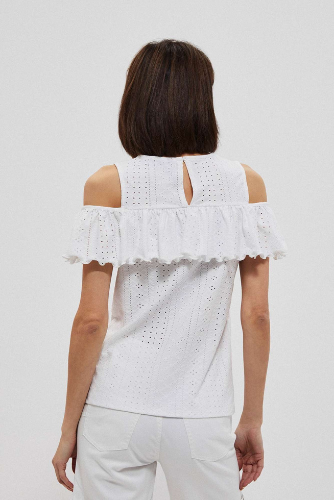 Cold arms blouse with a frill