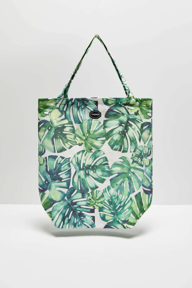 Cotton bag with a plant print-set