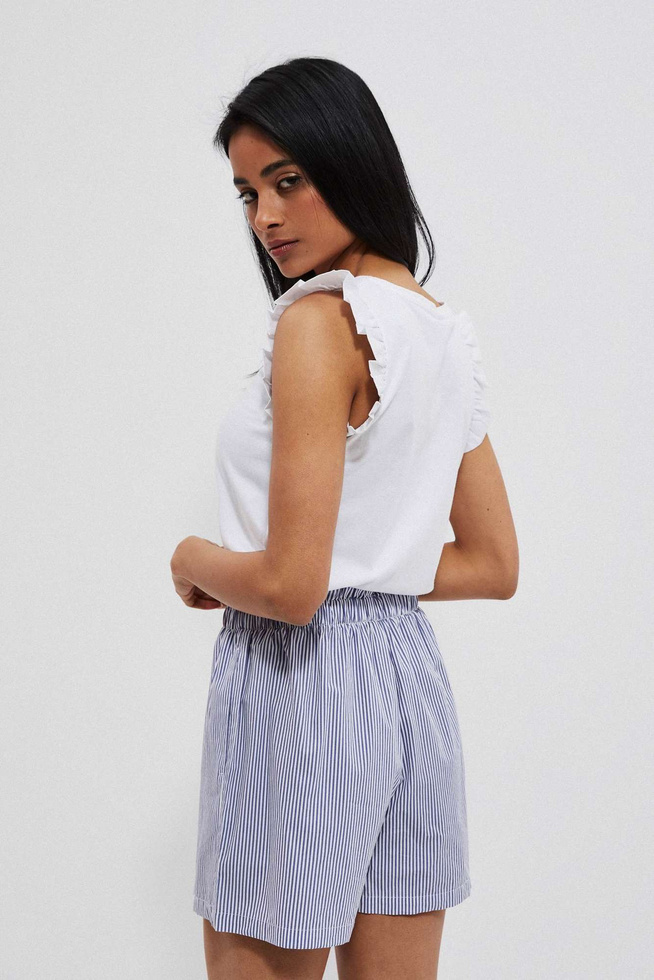 Cotton blouse with a frill