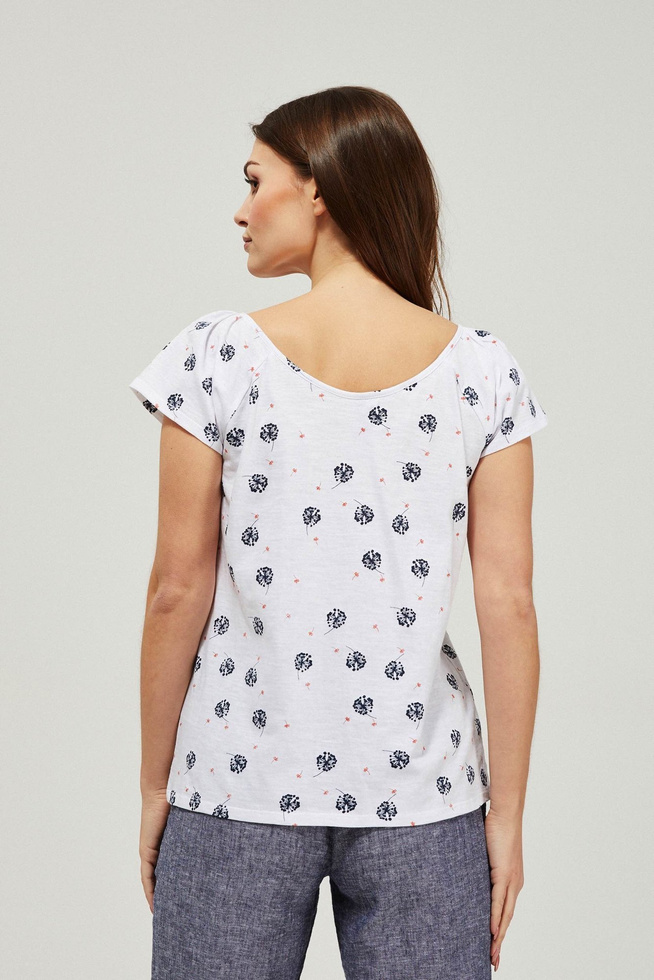 Cotton blouse with a print