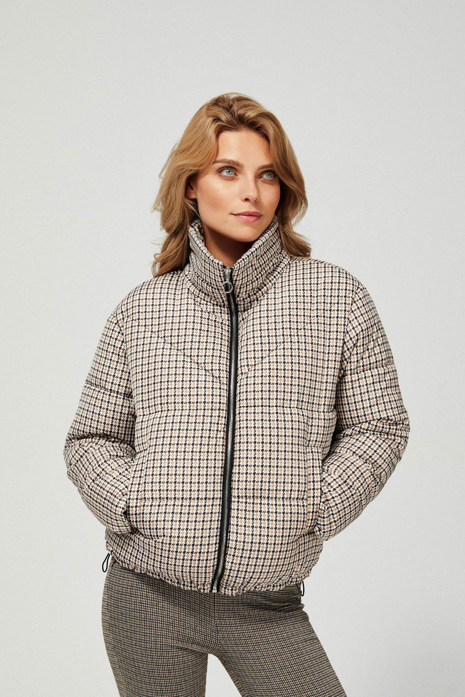 Jacket with a stand-up collar