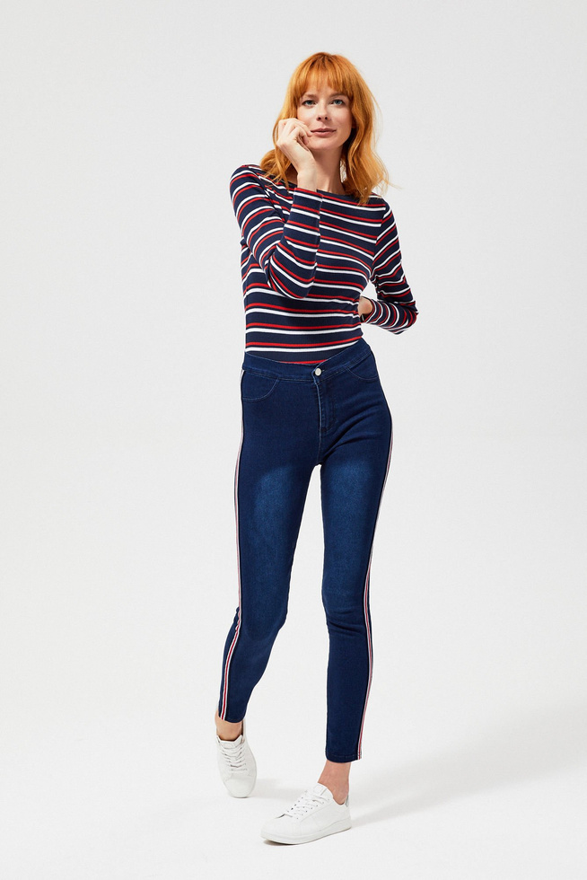 Jeans with stripes
