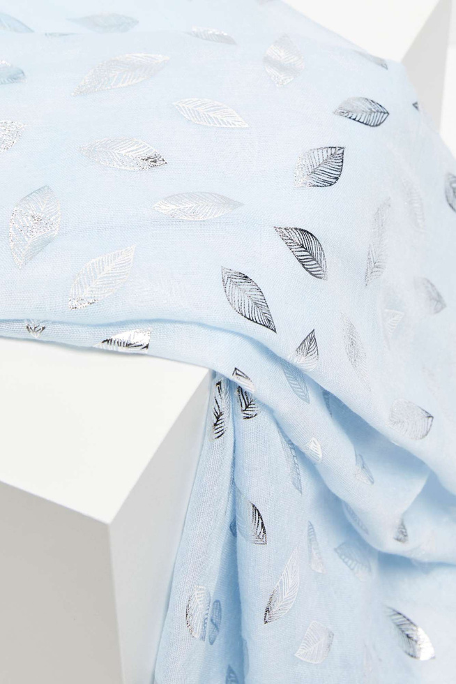 LADIES SCARF L-SZ-4003 PALE BLUE-set