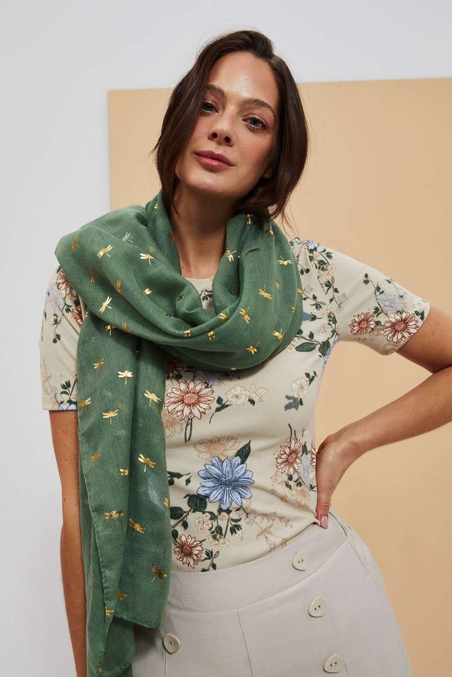 LADIES SCARF L-SZ-4004 OLIVE-set