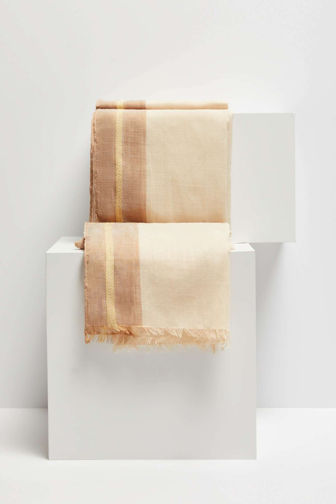 LADIES SCARF L-SZ-4008 BROWN-set