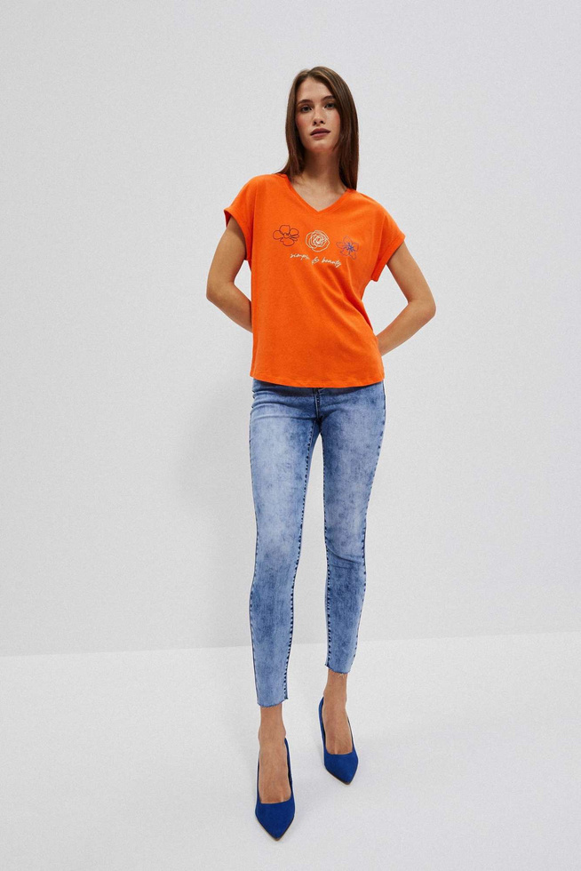 LADIES TSHIRT L-TS-4037 ORANGE