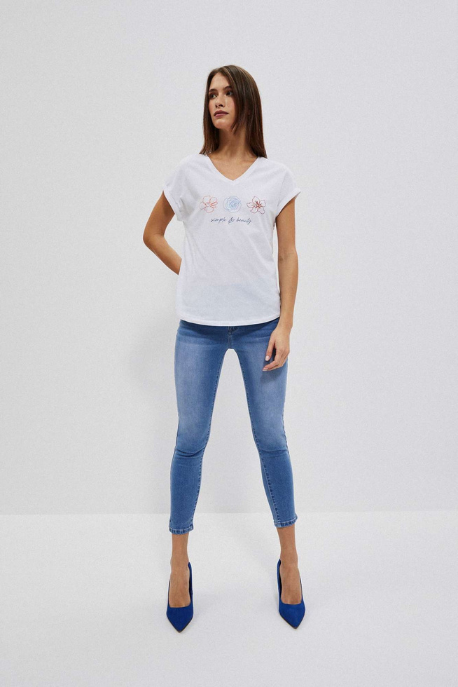 LADIES TSHIRT L-TS-4037 WHITE