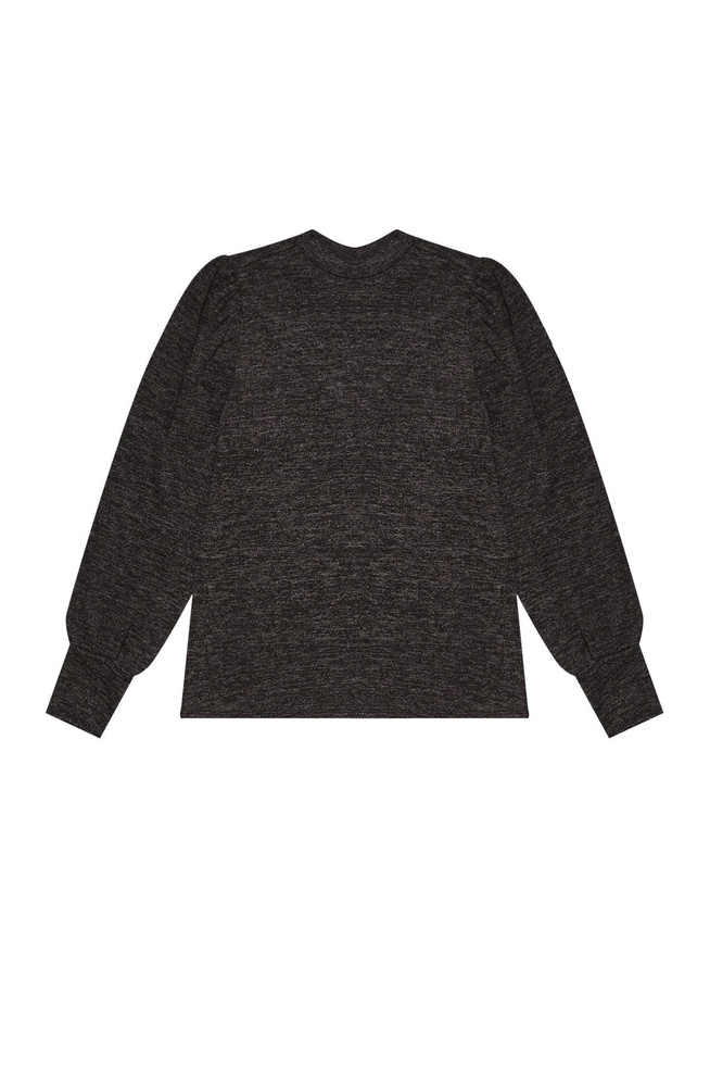 Melange sweatshirt with puffs