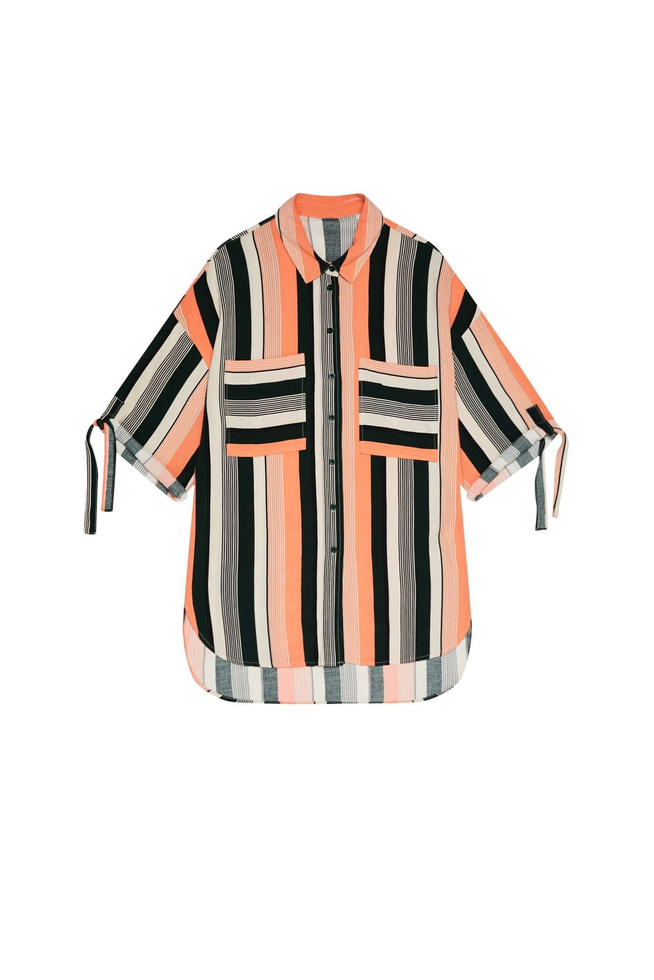 Patterned viscose shirt-set