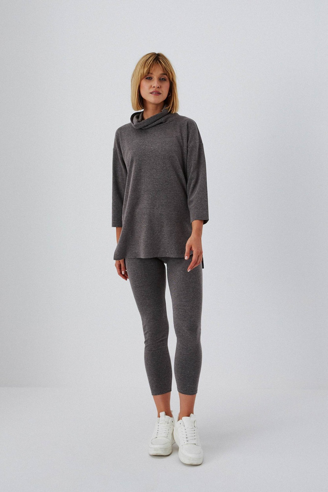Plain knit leggings