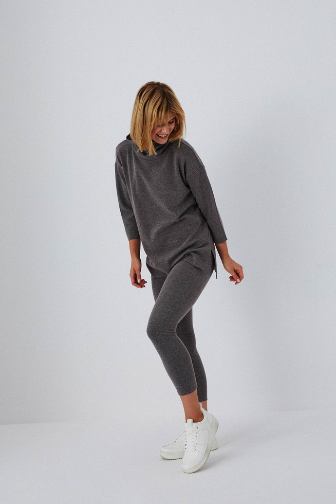 Plain knit leggings