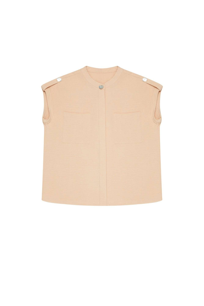 Plain shirt with short sleeves