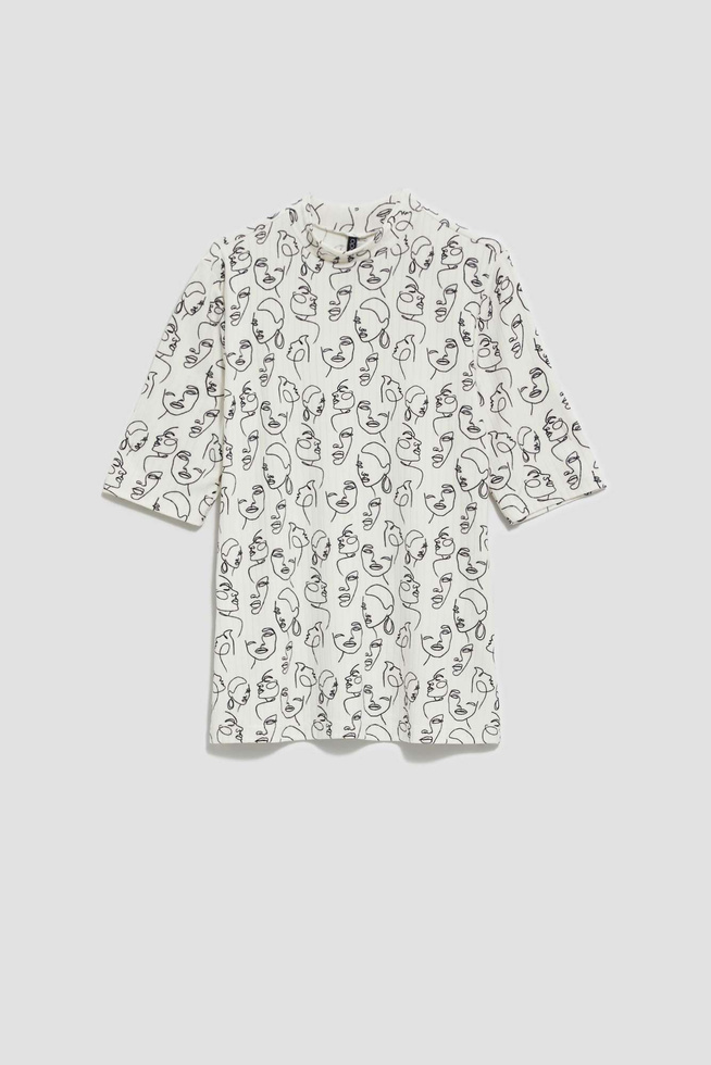 Printed blouse-set
