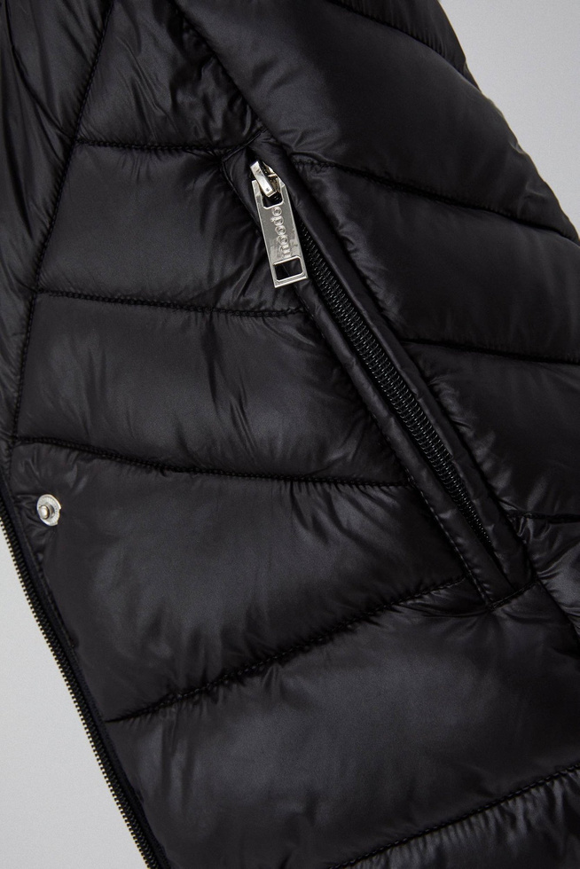 Quilted jacket with a hood