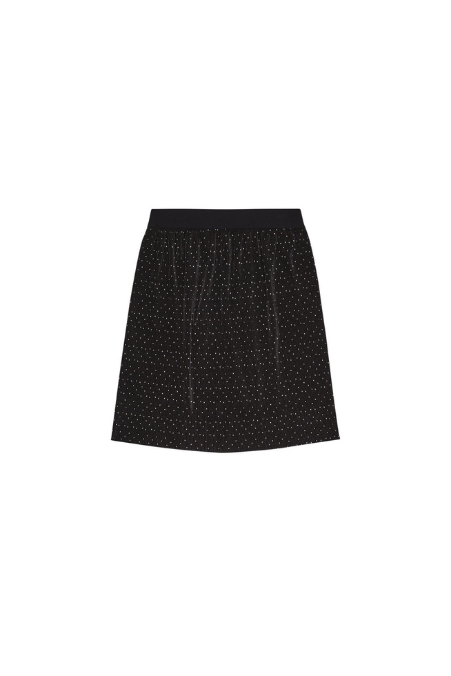Ribbed skirt with polka dots