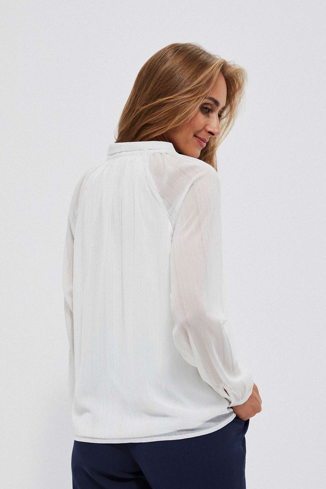 Shirt with a tied neckline