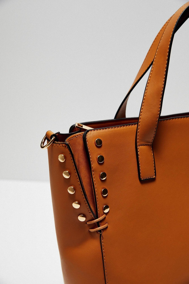 Smooth eco leather handbag