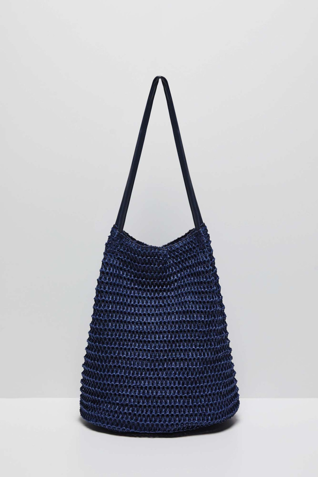 Straw shoulder bag-set