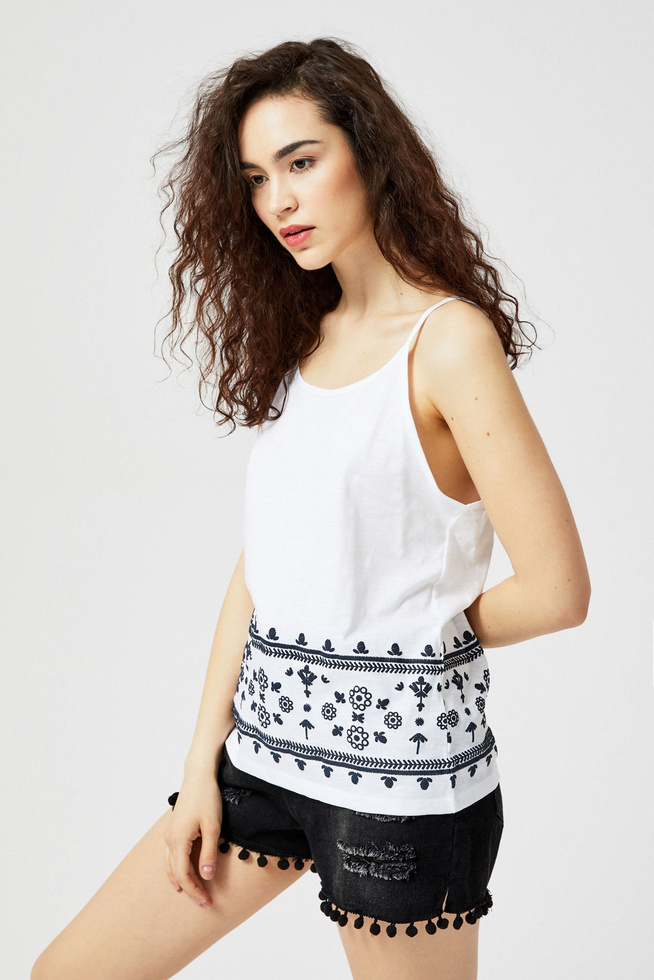 Top with embroidery