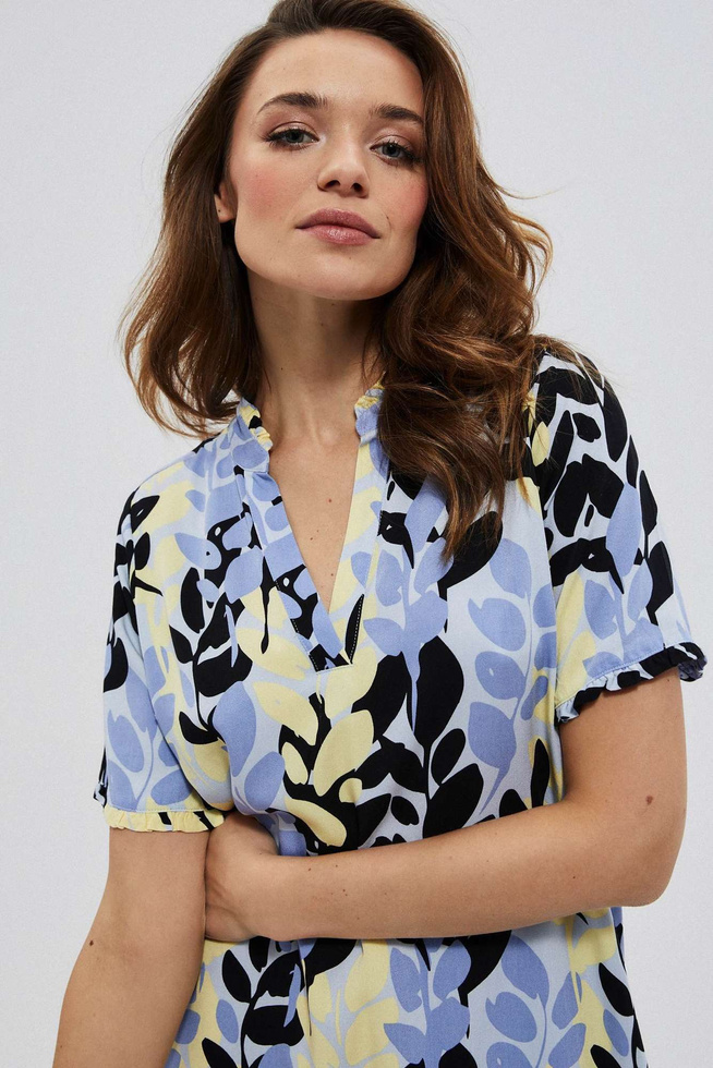 Viscose dress with a tie-set
