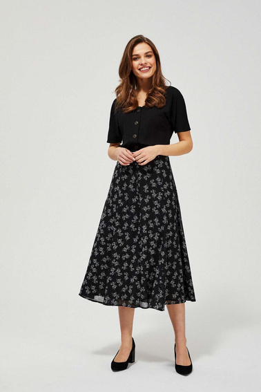 Chiffon skirt with a print