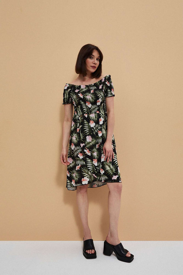 Dress with a floral motif