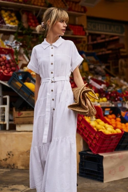 WOMEN'S DRESS L-SU-4620 WHITE-set