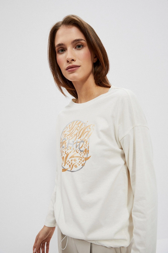 LADIES LONGSLEEVE L-TS-4007 OFF WHITE