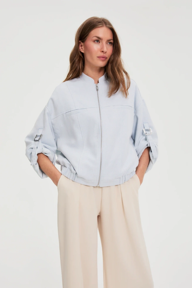 WOMEN'S JACKETS L-KU-4926 L.BLUE