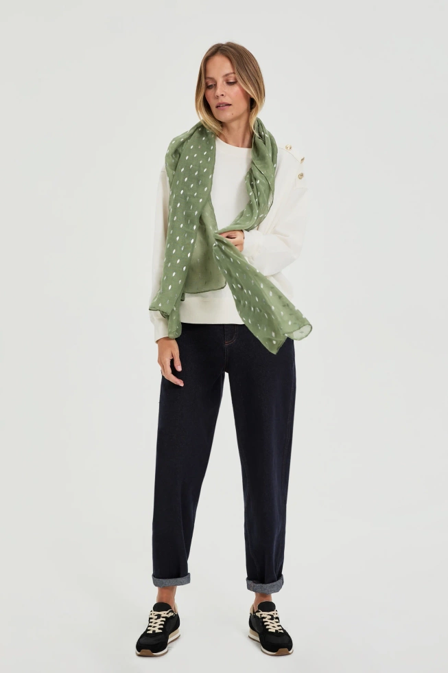 WOMEN'S SCARF L-SZ-4910 OLIVE