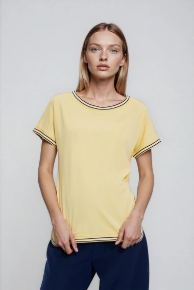 WOMEN'S TSHIRT L-TS-4927 L.YELLOW