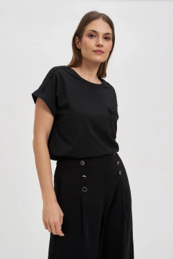 WOMEN'S TSHIRT L-TS-4650 BLACK