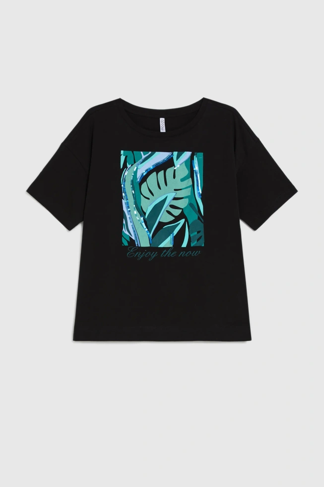 WOMEN'S TSHIRT L-TS-4946 BLACK-set