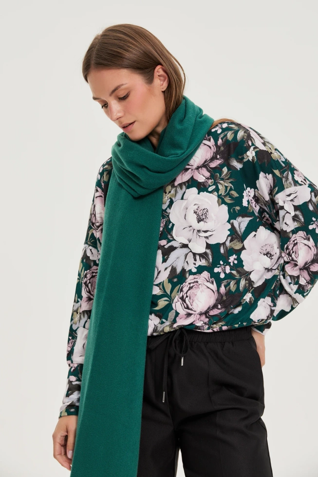 WOMEN'S SCARF Z-SZ-4807 D.GREEN-set
