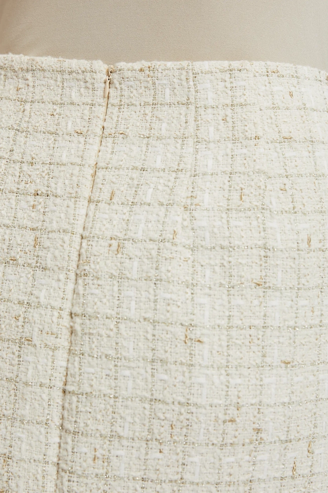 SPÓDNICA DAMSKA L-SC-4317 OFF WHITE