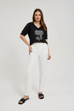 SPODNIE DAMSKIE L-SP-4313 OFF WHITE