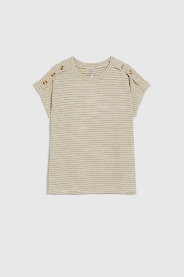 WOMEN'S TSHIRT L-TS-4634 L.BEIGE