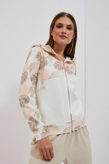 LADIES SWEATSHIRT L-BL-4004 OFF WHITE