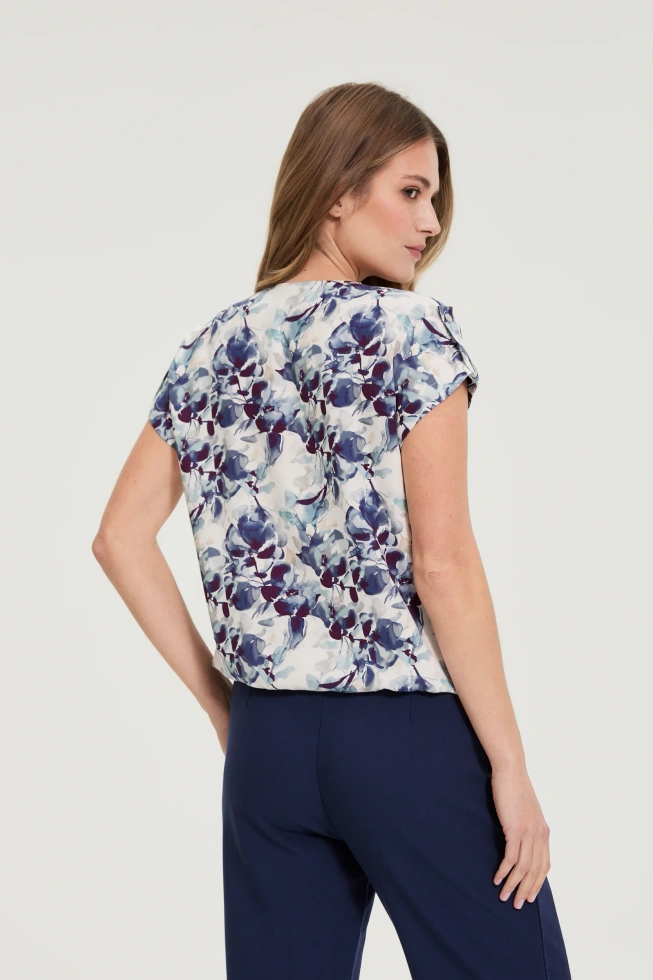 WOMEN'S SHIRT L-KO-4903 NAVY-set