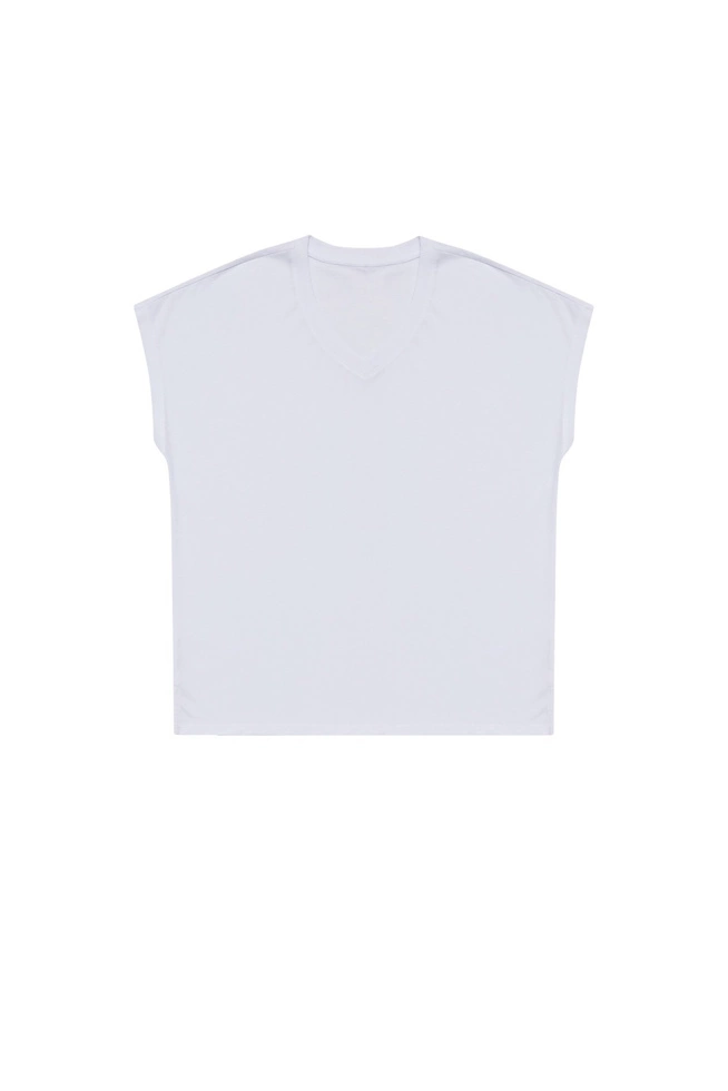 Bluzka z dekoltem w serek Z-TS-3302 WHITE