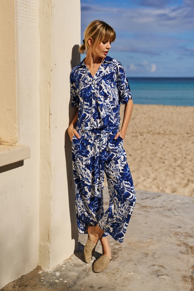 WOMEN'S PANTS L-SP-4621 BLUE-set