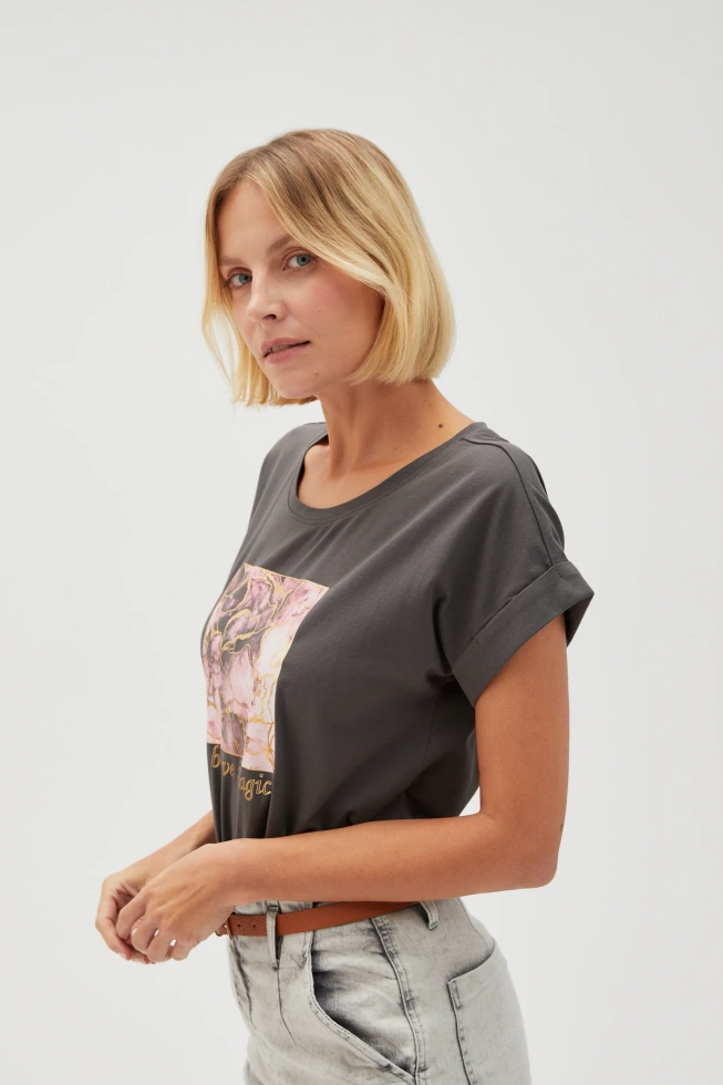 WOMEN'S TSHIRT L-TS-4630 GREY