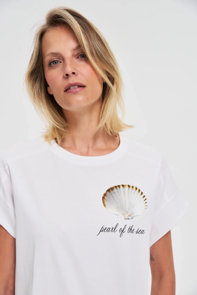 WOMEN'S T-SHIRT L-TS-4744 WHITE