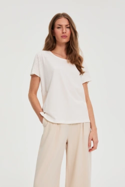 KOSZULKA DAMSKA L-TS-4923 OFF WHITE