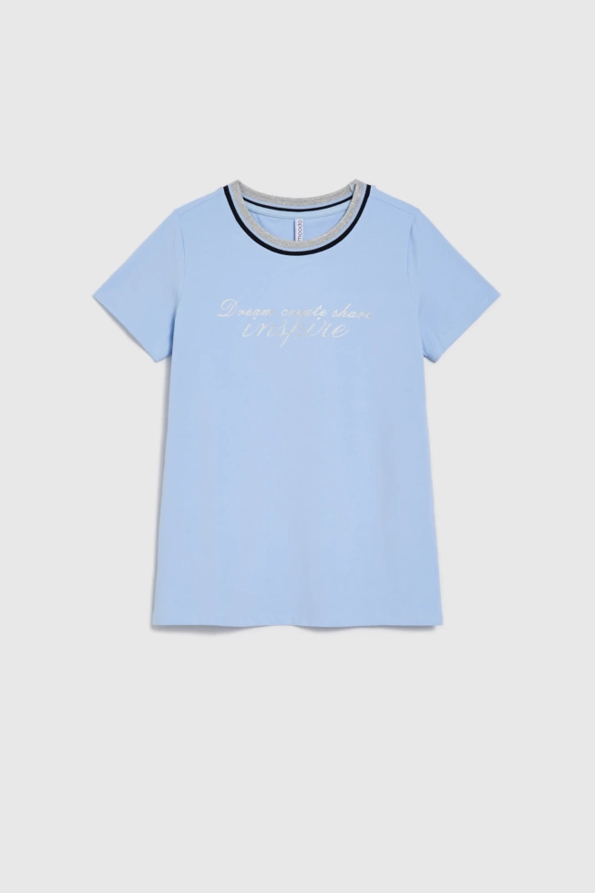 WOMEN'S TSHIRT L-TS-4914 L.BLUE-set