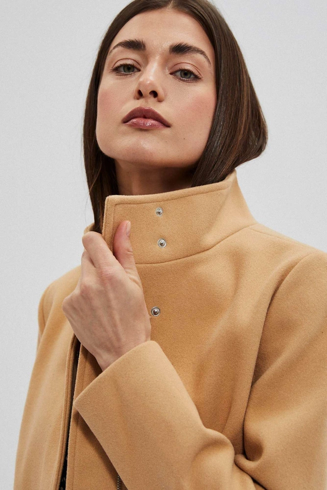 Coat with a stand-up collar