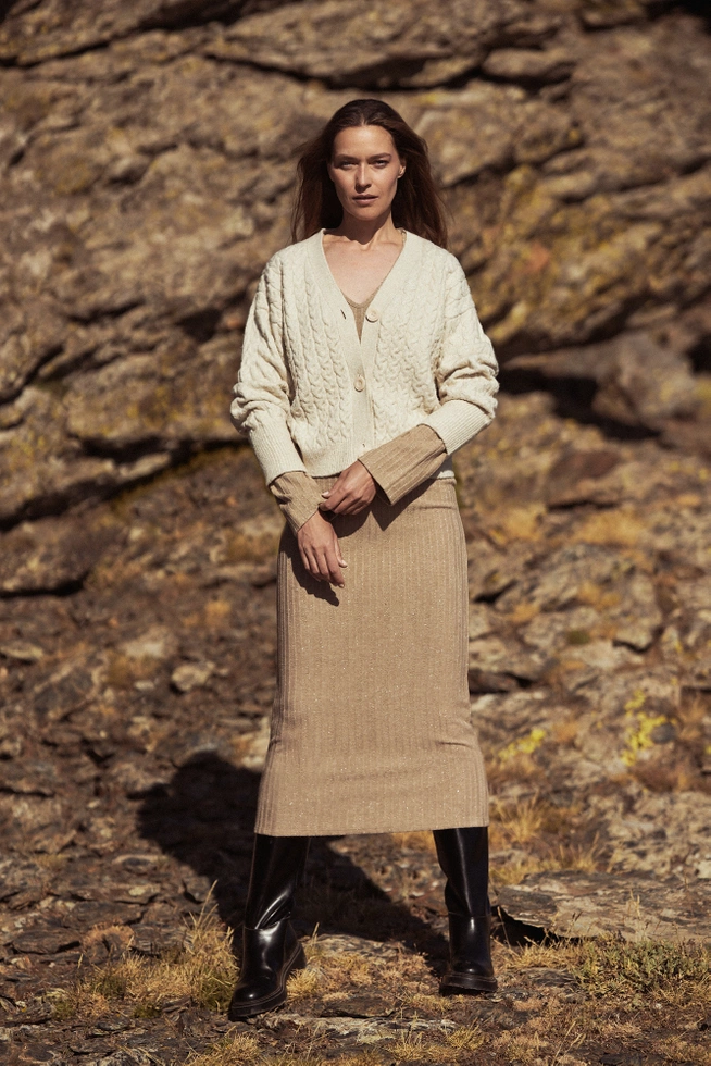 SUKIENKA DAMSKA Z-SU-4513 BEIGE MEL