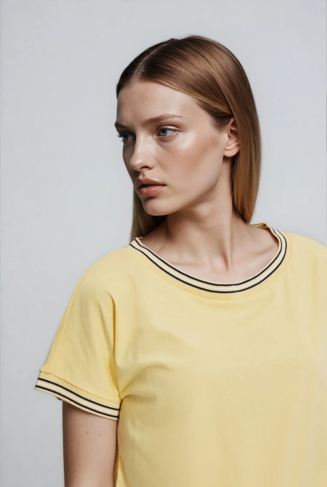 KOSZULKA DAMSKA L-TS-4927 L.YELLOW